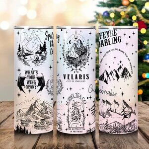 Velaris 20oz Tumbler Night Court Fantasy Book Quote Cup Bookish Gift for Readers